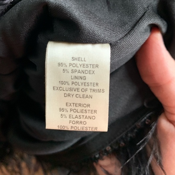 NWOT Eliza J Black Sequin Feather Dress Size 8 - Picture 6 of 8